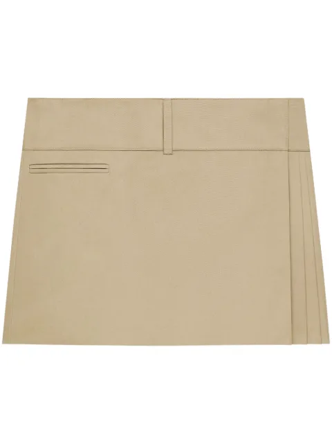 Courrèges belted pleated mini skirt Neutrals 125CJU220PL0178