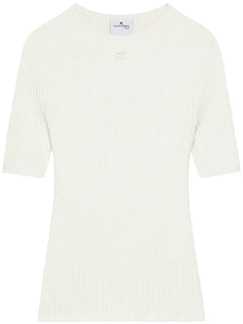 Courrèges ribbed-knit top White 125MPU130FI00490001