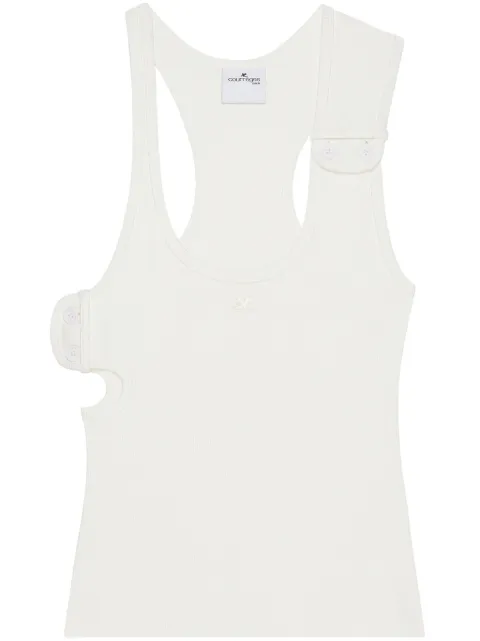 Courrèges 90's ribbed tank top White 125JDE118JS0194