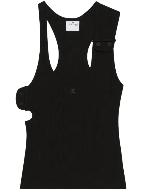 Courrèges 90's ribbed tank top Black 125JDE118JS0194