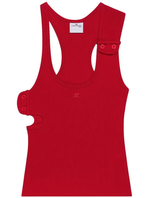 Courrèges 90's ribbed tank top Red 125JDE118JS0194