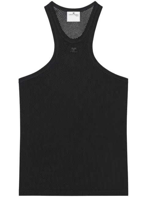 Courrèges mesh tank top Black 125JDE095JS0069