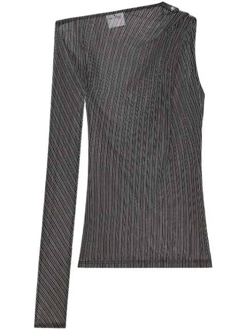 Courrèges striped mesh top Black 125JTO387PR0099
