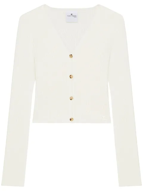 Courrèges Solar cardigan White 125MGI030FI0049