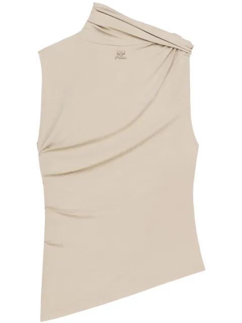 Courrèges draped top Neutrals 125JDE120JS01451007
