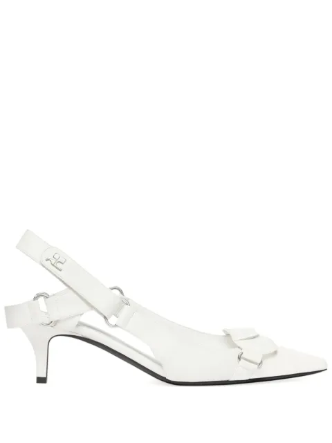 Courrèges Racer slingback pumps White 125SPP030AG0030