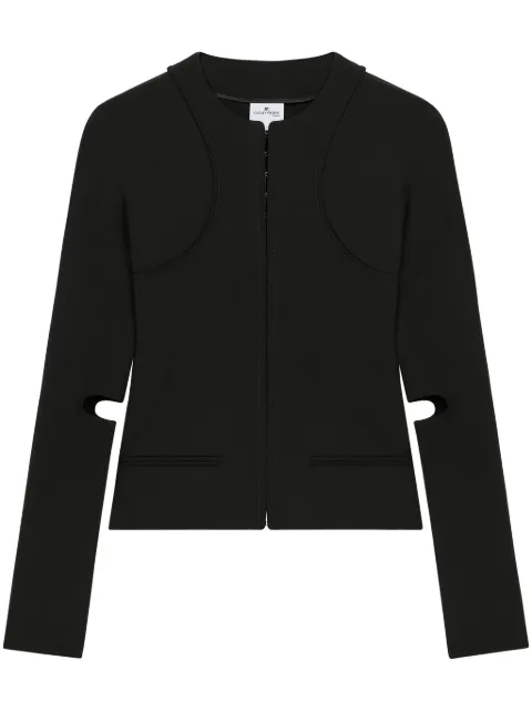 Courrèges scuba fitted jacket Black 125CVE108PL01709999