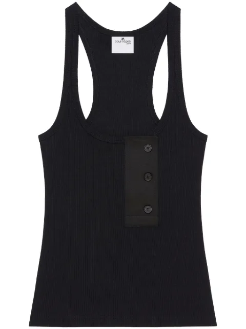 Courrèges Oblique 90's tank top Black 125JDE101JS0194
