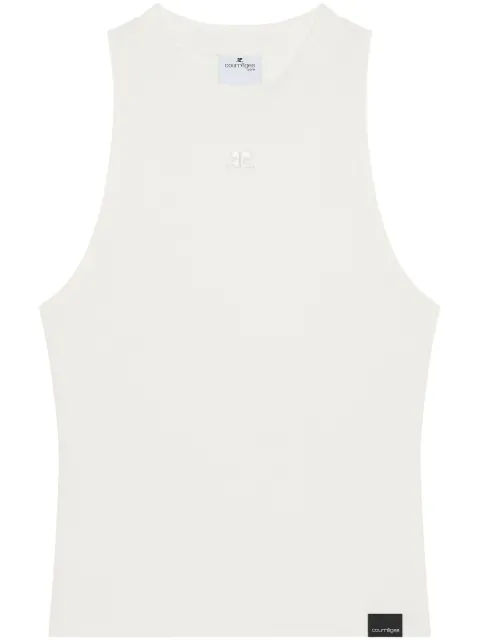 Courrèges fitted tank top White 125JDE094JS0107