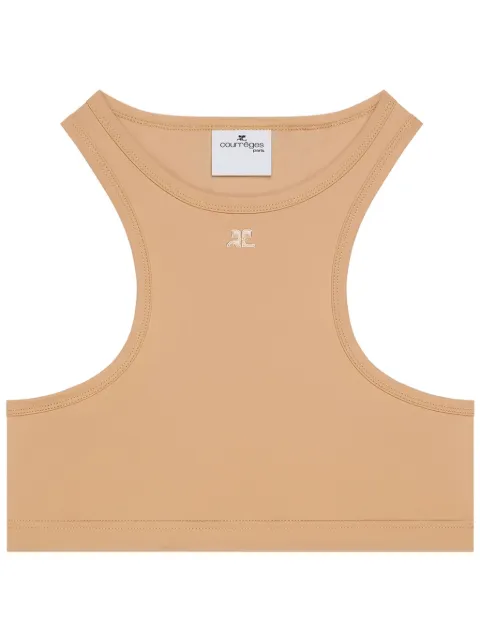 Courrèges racerback crop top Neutrals 125JBR056PA0043