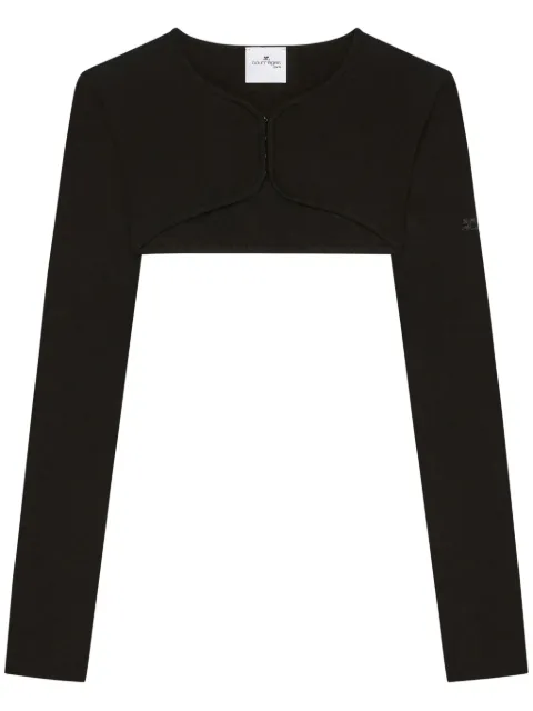 Courrèges cropped cardigan Black 125MGI032FI0001