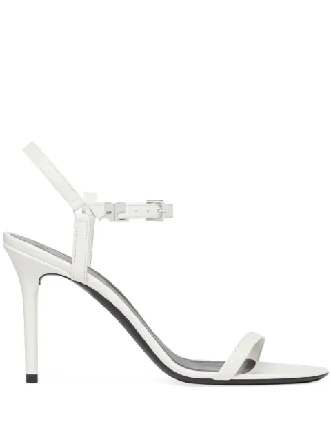 Courrèges leather sandals White 125SSD028AG0030