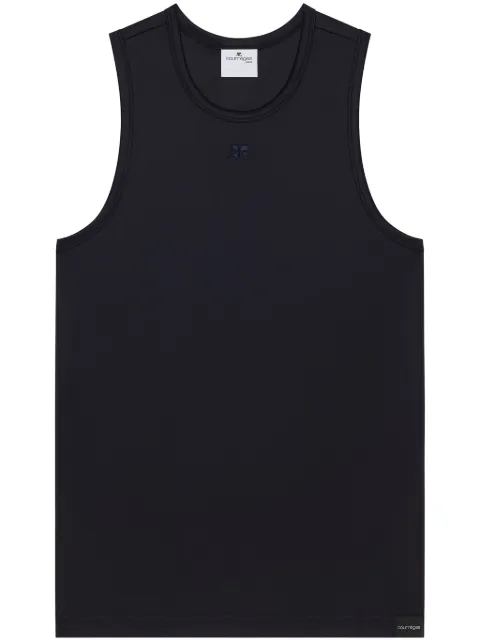 Courrèges football tank top Blue 125JDE069JS0195