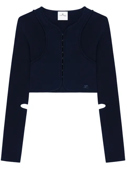 Courrèges scuba cardigan Blue 125MGI029FI0001