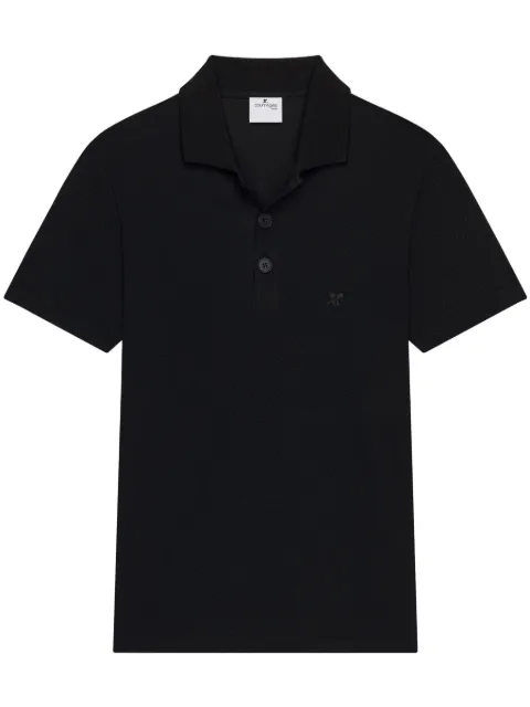 Courrèges piqué polo shirt Black 125JPO036JS0193