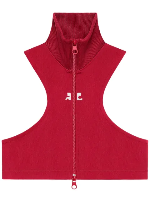 Courrèges cropped gilet Red 125JVE111JS0091