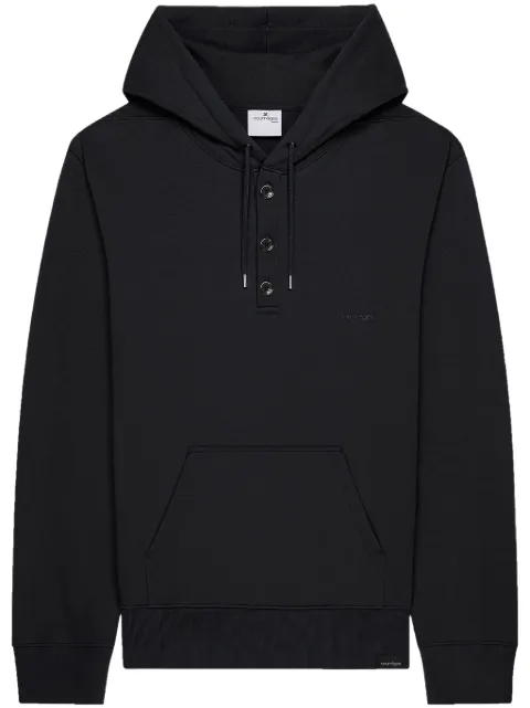 Courrèges buttoned hoodie Black 125JHO037JS0120