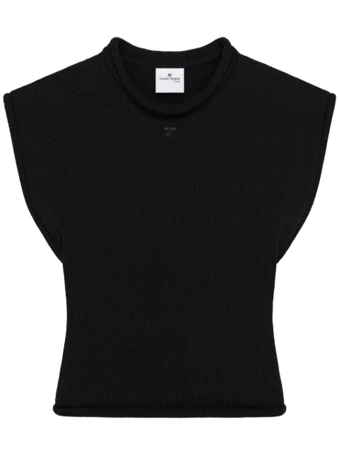 Courrèges cropped sleeveless jumper Black 125MDE116FI0066