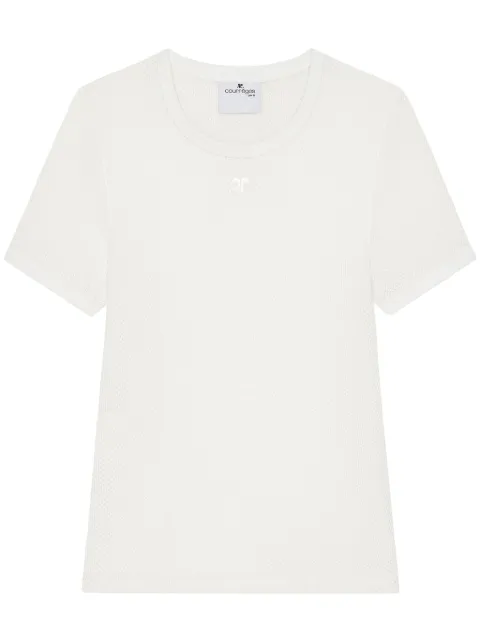 Courrèges mesh T-shirt White 125JTS017JS0069