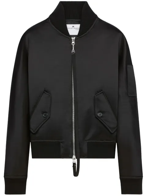 Courrèges satin bomber jacket Black 125CBL261PL0155