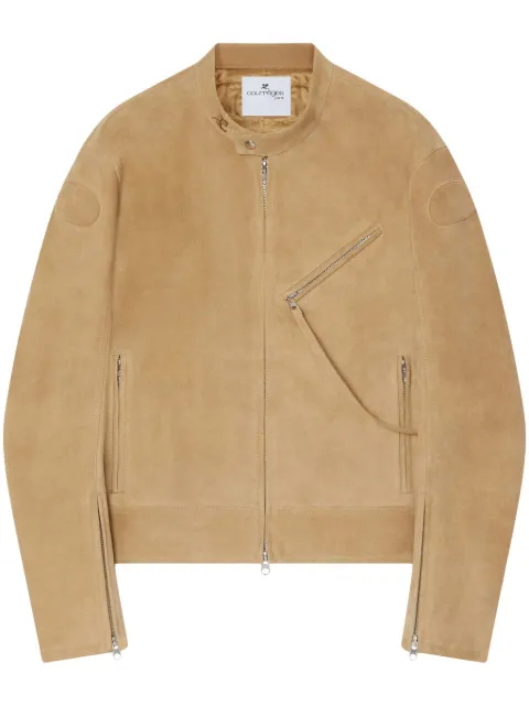 Courrèges leather jacket Brown 125LBL248CR0024