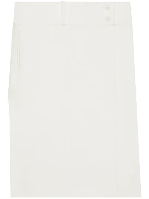 Courrèges belted slit skirt White 125CJU221PL0170