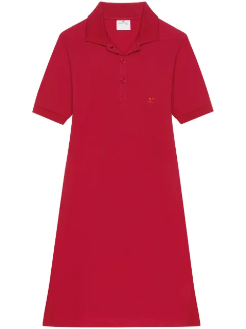Courrèges polo-collar mini dress Red 125JRO554JS0193
