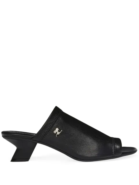 Courrèges Wet Stretch mules Black 125SSD031AG0029