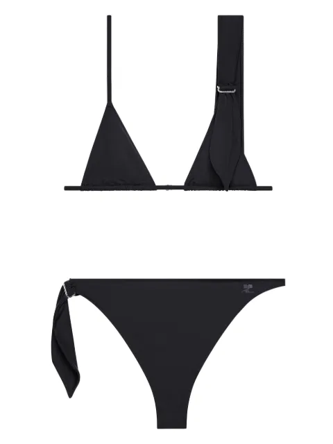 Courrèges scarf-embellished bikini Black 125JMB044PA0043