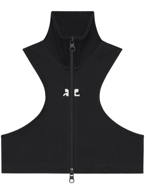 Courrèges scuba cropped jacket Black 125JVE111JS0091