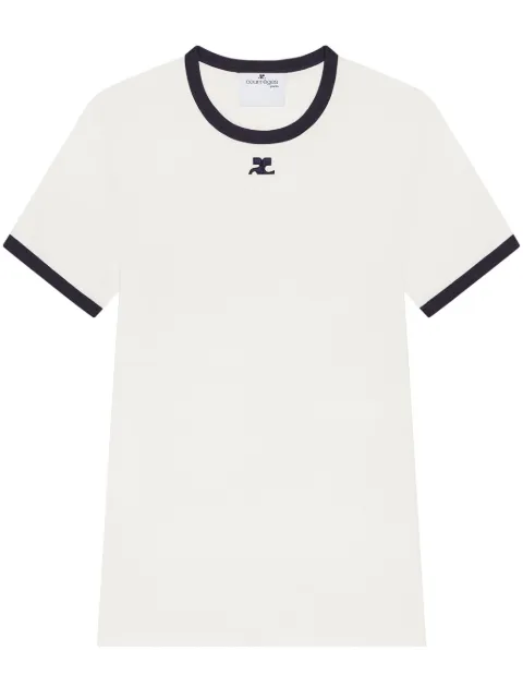 Courrèges Signature contrast T-shirt White 125JTS020JS0203