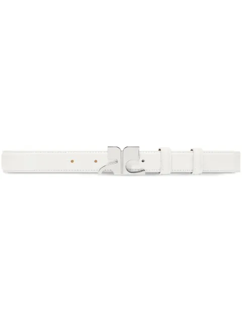 Courrèges AC leather belt White 125ACE020CR0065