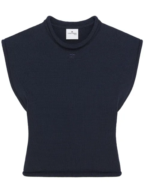 Courrèges knitted top Black 125MDE116FI0066