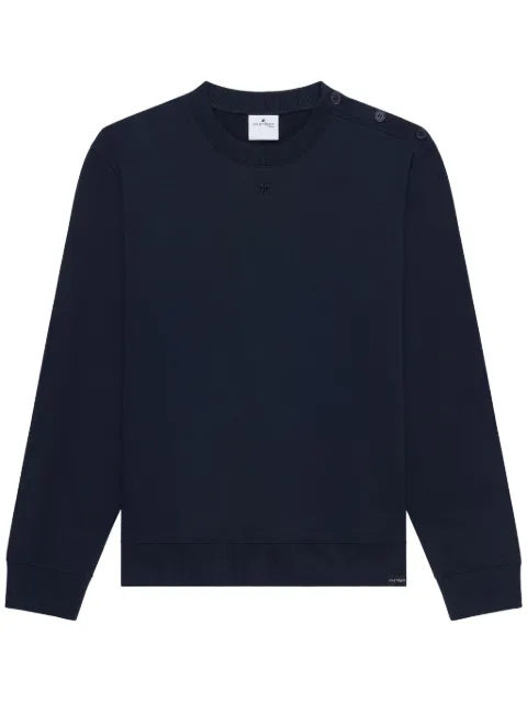 Courrèges buttoned fleece sweatshirt Blue 125JSW013JS0120