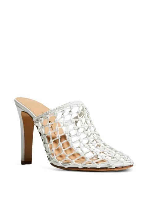 Ferragamo Ellas woven mules White 752571