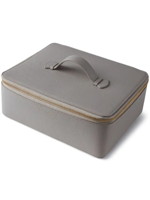 Monica Vinader leather jewellery box Grey ACJBMVTRPBL