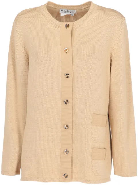 Ferragamo Pre-Owned 1980s buttoned cardigan Neutrals SFE450DH