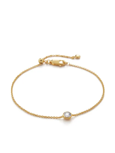 Monica Vinader diamond solitaire bracelet Gold GPBLESDALGD