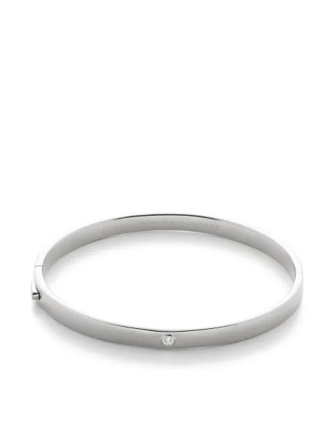 Monica Vinader diamond bangle bracelet Silver SSCFESDALGD