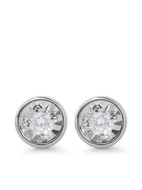 Monica Vinader diamond stud earrings Silver SSEAESDALGD