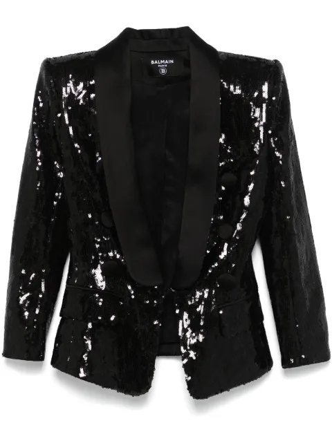 Balmain sequinned blazer Black EF1SM490MG12