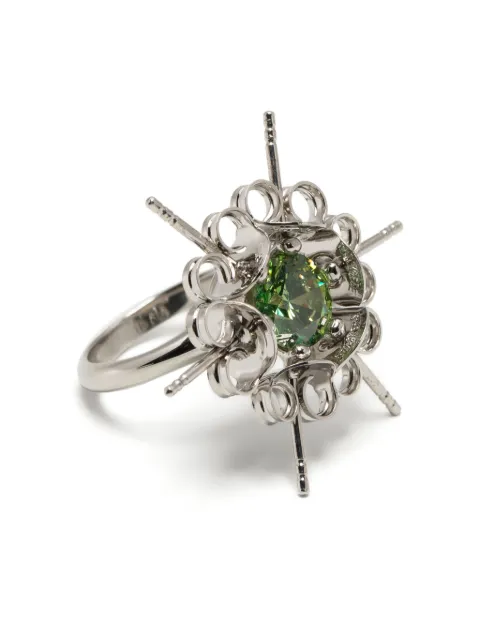 d'heygere solitaire pompadour ring Silver AW24JW06