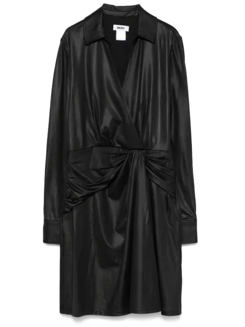 DKNY pleat-detail midi dress Black DD4JL26A