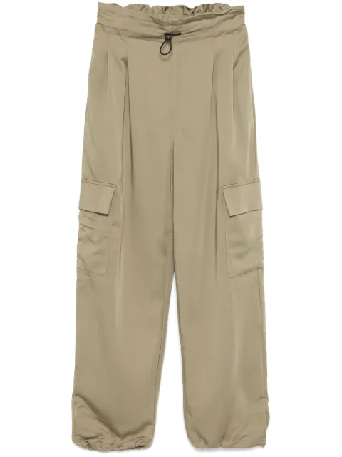 DKNY pleat-detail trousers Green DJ4P3007