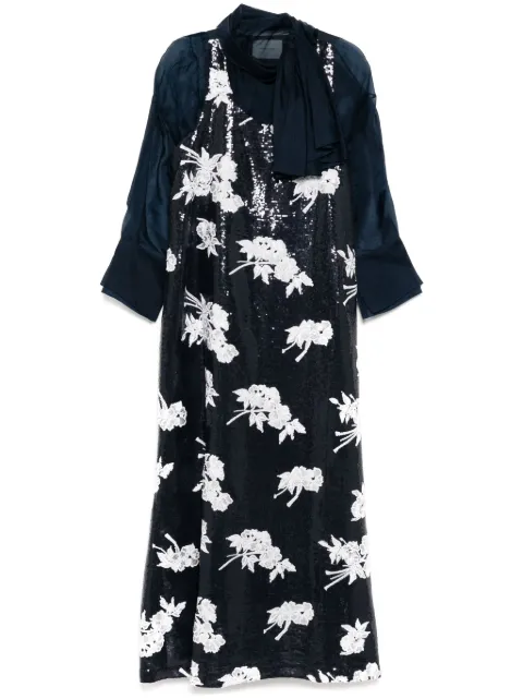 SHATHA ESSA all-over embellished dress Black RDFE2552
