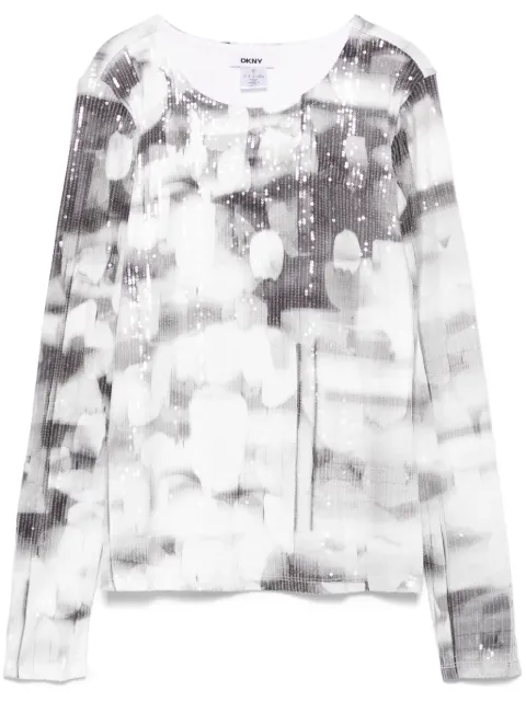 DKNY sequinned T-shirt Grey P4JH6ZMX