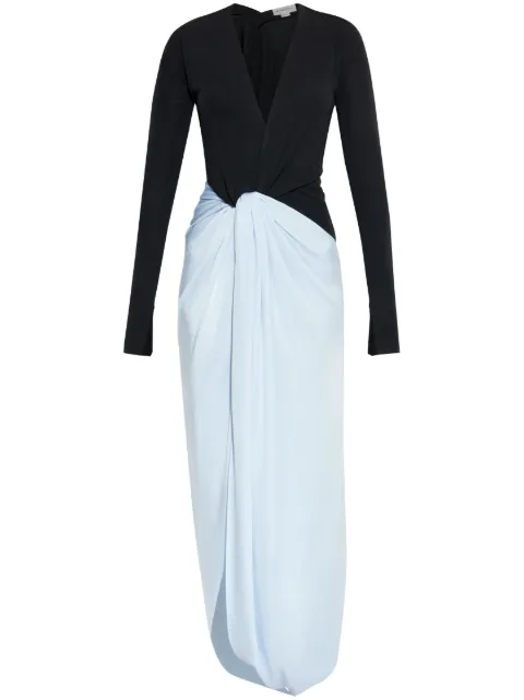 Victoria Beckham knot-detail jersey gown Black 1125WDR006032A