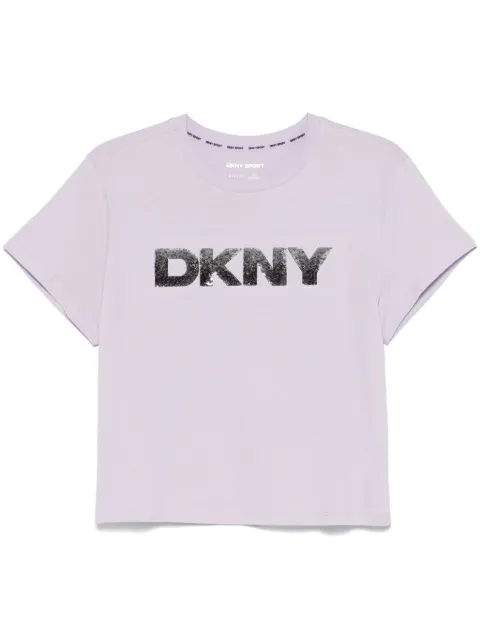 DKNY rhinestone-embellished T-shirt Purple DP4T1035