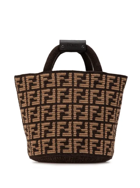 Fendi Pre-Owned 2010-2024 Zucca Cashmere Shopping tote bag Brown 9ML8SSC54KR4IMWS