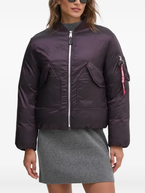 Alpha Industries MA-1 zip pocket bomber jacket Purple 148004